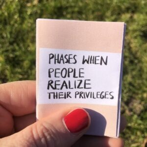 Phases when People realize their privileges_Minizine, 5x7cm, 2021